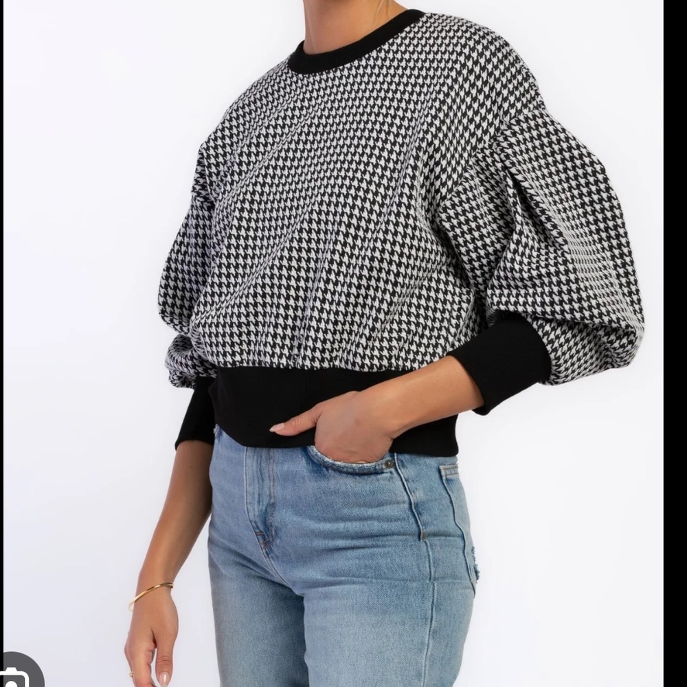 Velvet Heart Roma Houndstooth Pullover